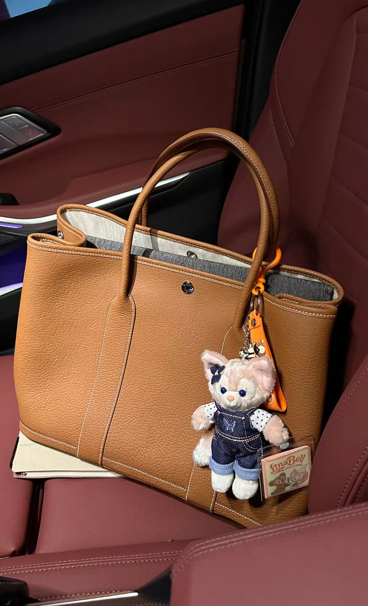 95新 Hermes/爱马仕 gardenparty36金棕银扣手提包/22813484