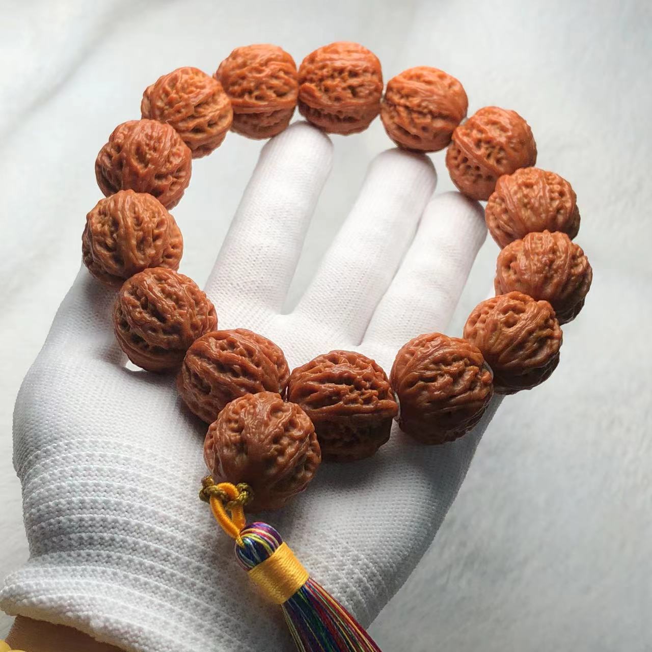 爆肉龙鳞纹京八棱22-23左右文玩核桃手持