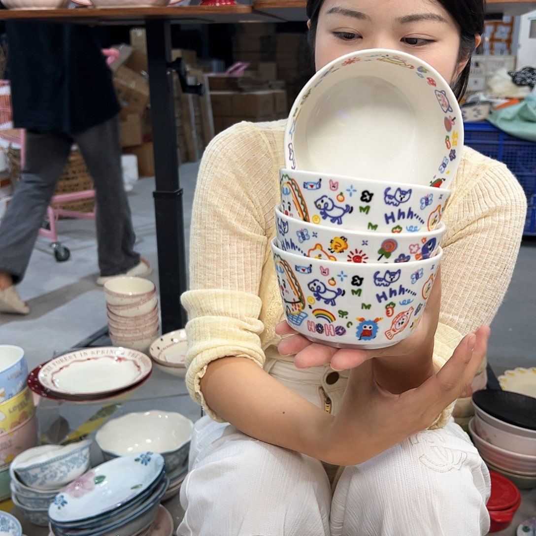 潮州源头工厂陶瓷微瑕4.75寸