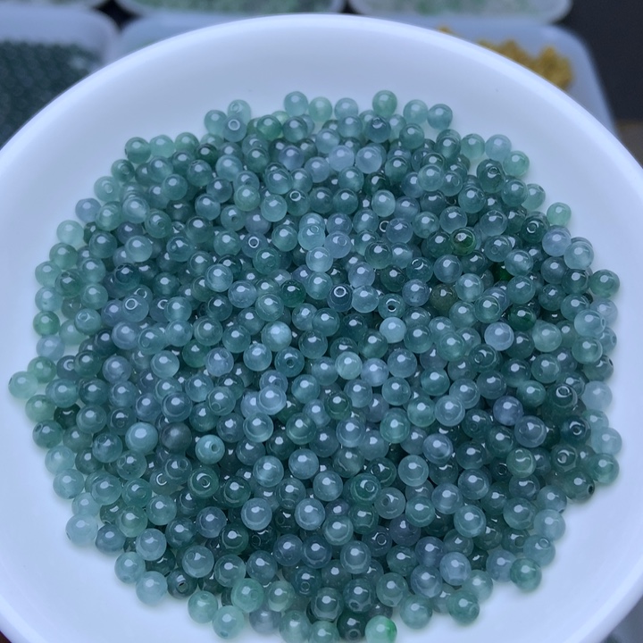 散珠翡翠卡3.8冰透蓝水50个