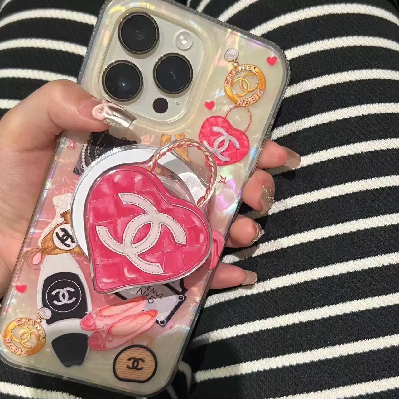 小众少女粉色轻奢磁吸手链适用苹果16PROMAX手机壳iPhone15/14