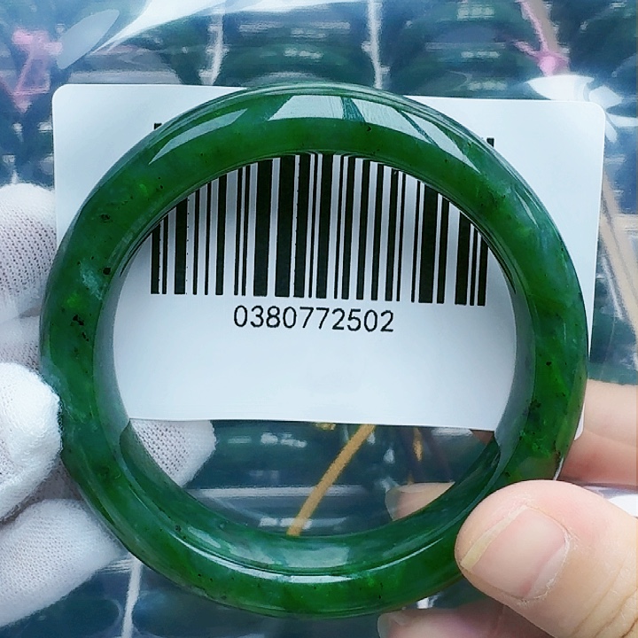 和田玉（碧玉）手镯未镶嵌包容58