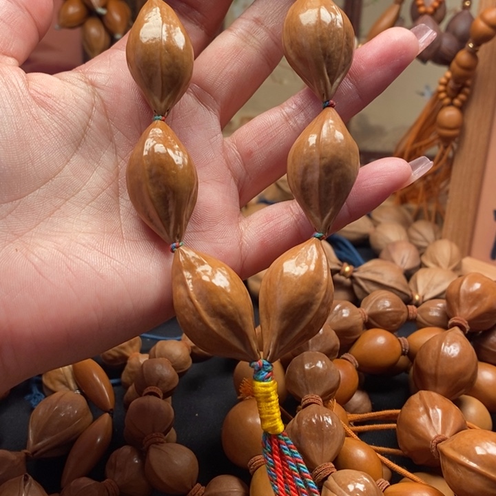 橄榄核手串/手链2.1蒜头手持彩绳