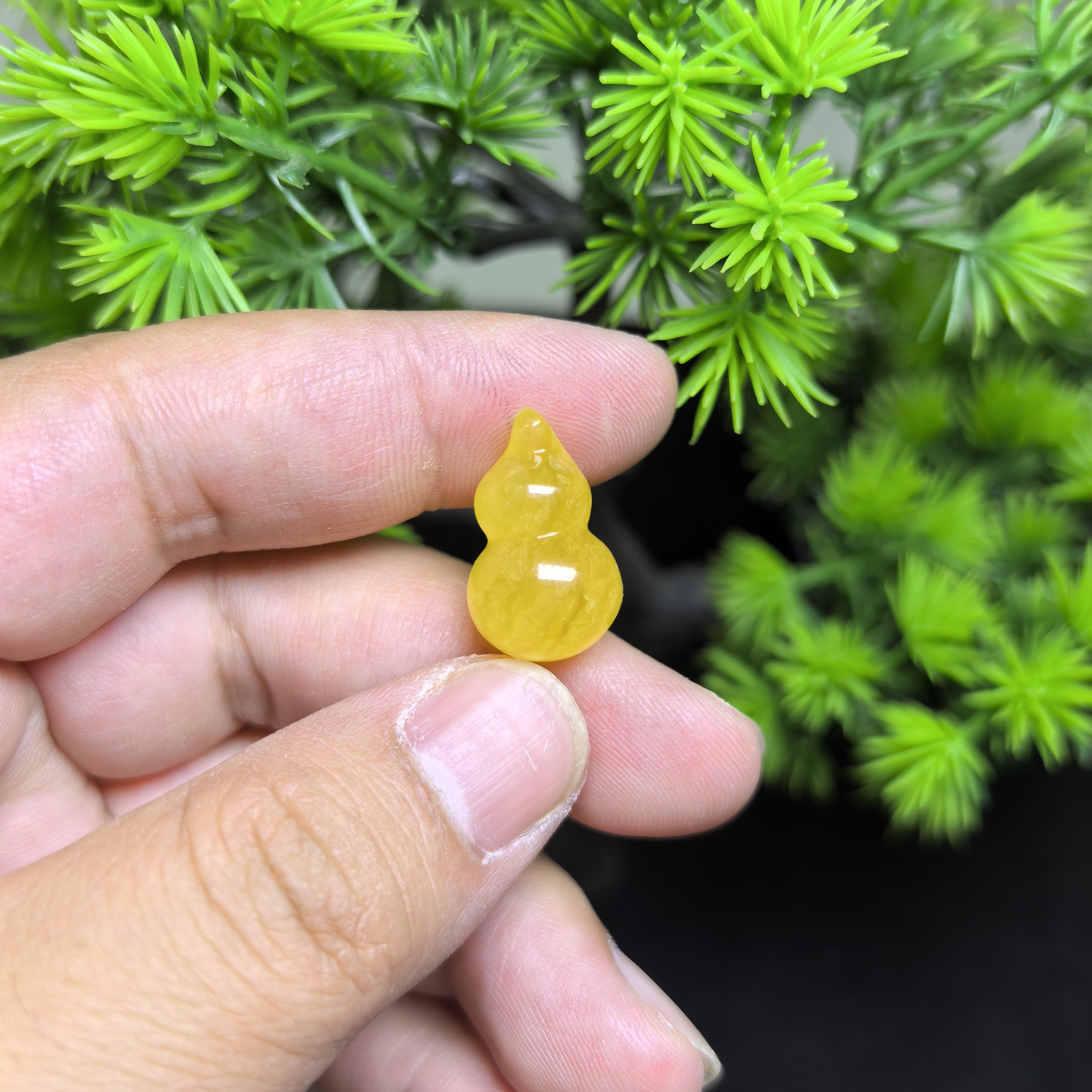 Y2604天然蜜蜡葫芦鸡油黄配饰吊坠无优化13×21天然蜜蜡假一罚四