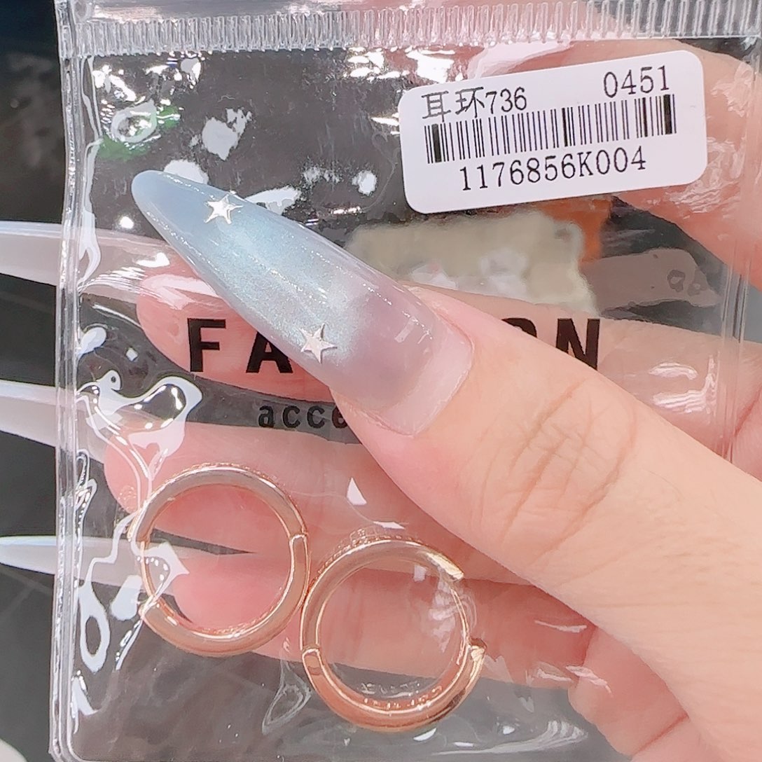 铜合金925银锆石耳环
