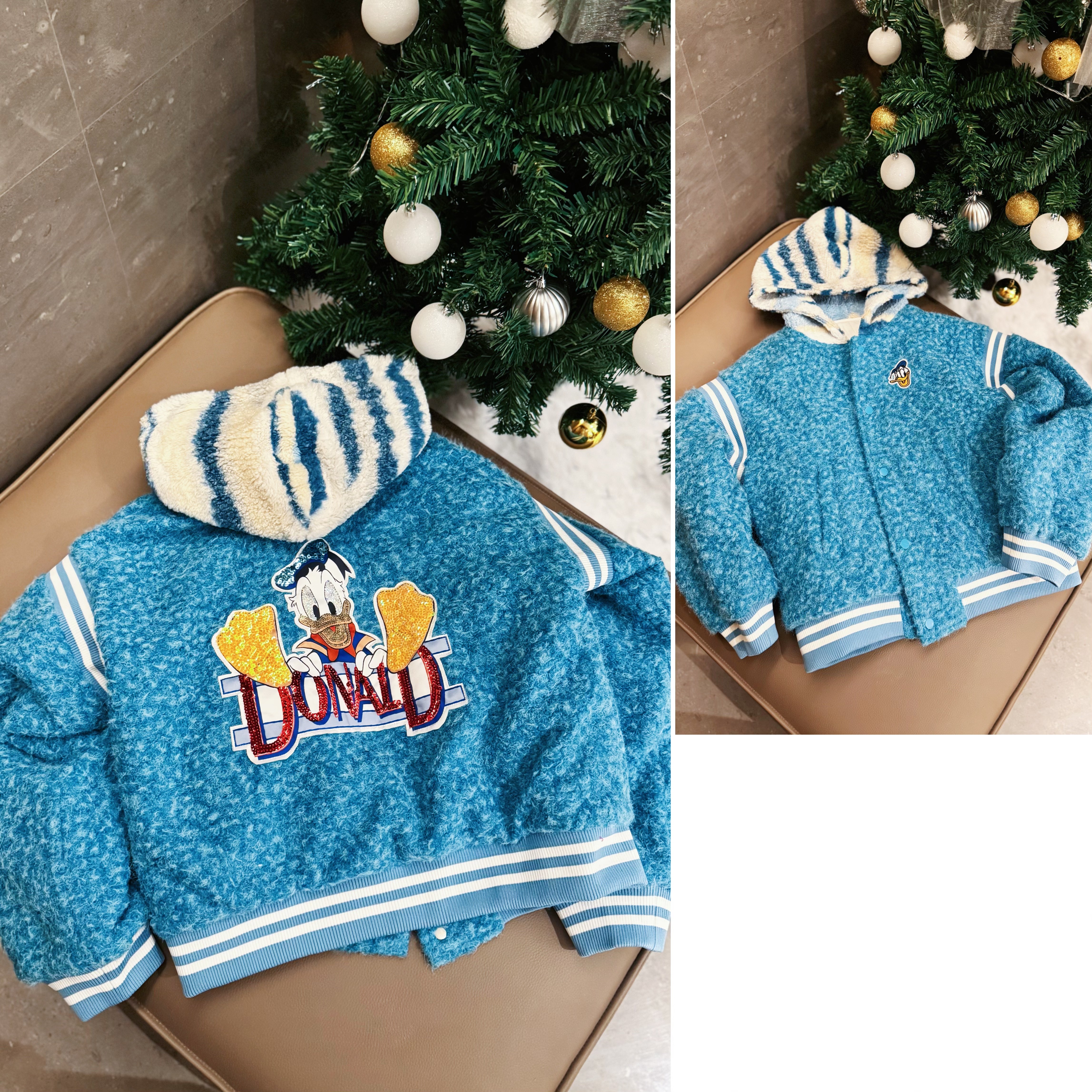 h5864 CC推荐 卡通加厚毛茸茸棒球服外套