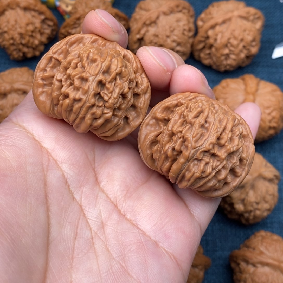 文玩核桃把件39平谷四座楼全品