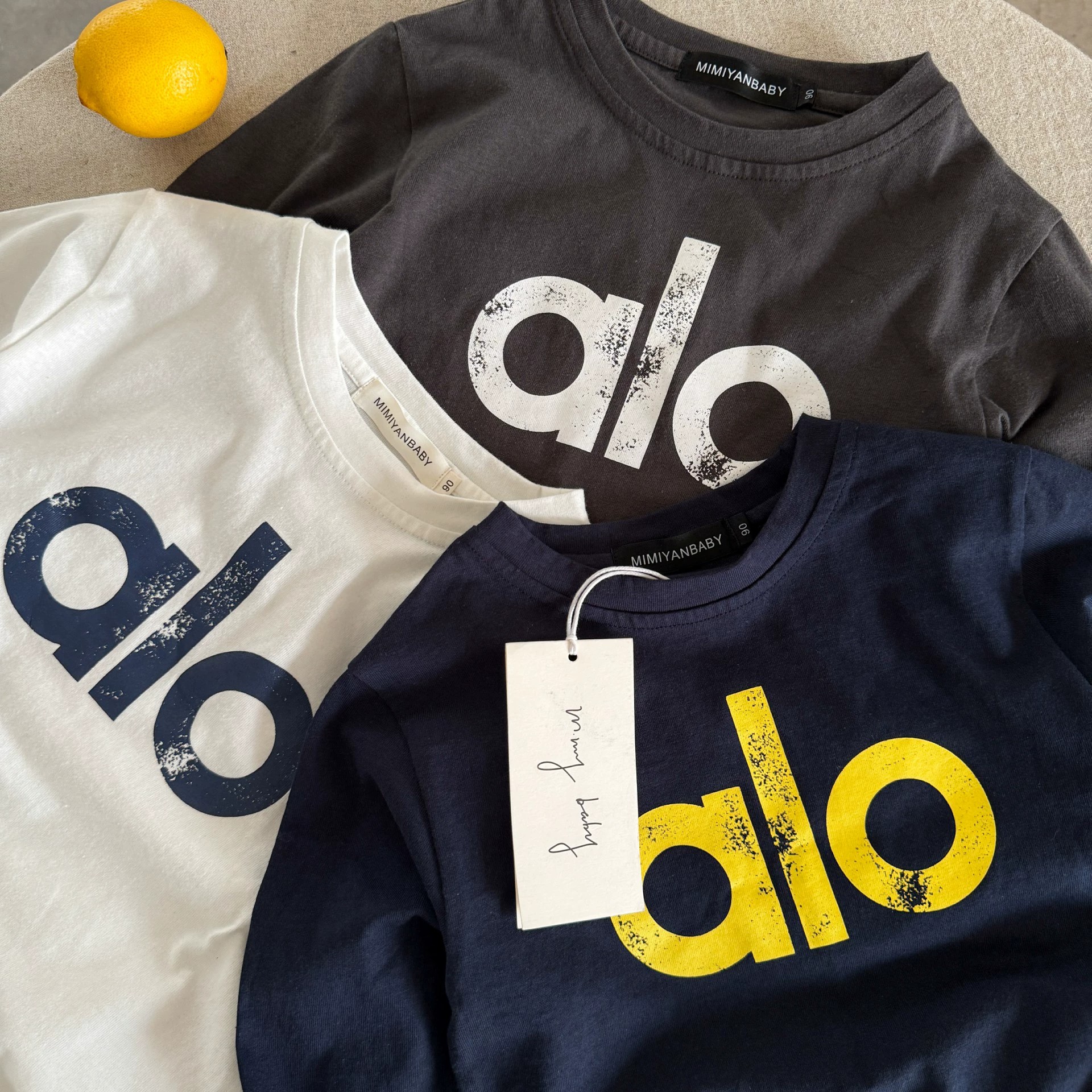 儿童字母T恤男秋季2025新款中大童韩版上衣男童洋气打底衫男纯棉