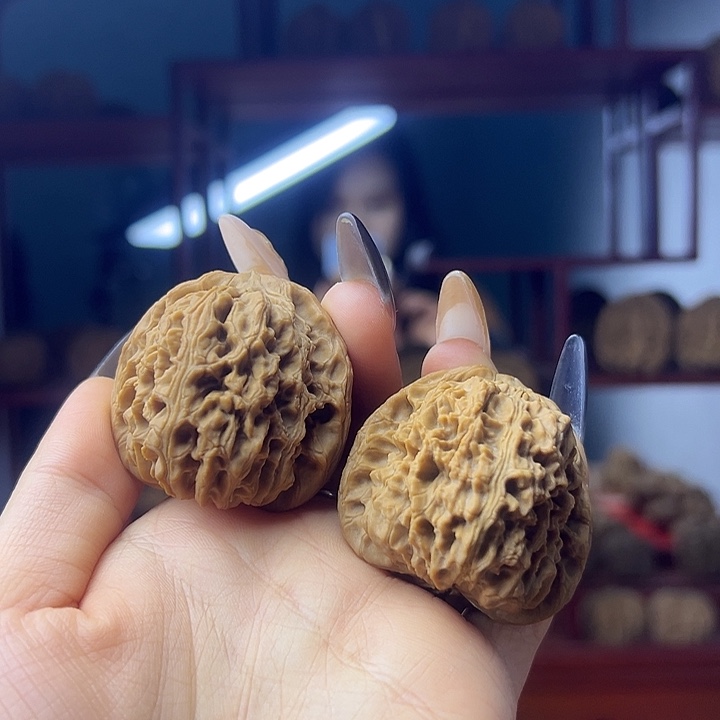 吊坠文玩核桃全品无修南疆石尺寸43+43+