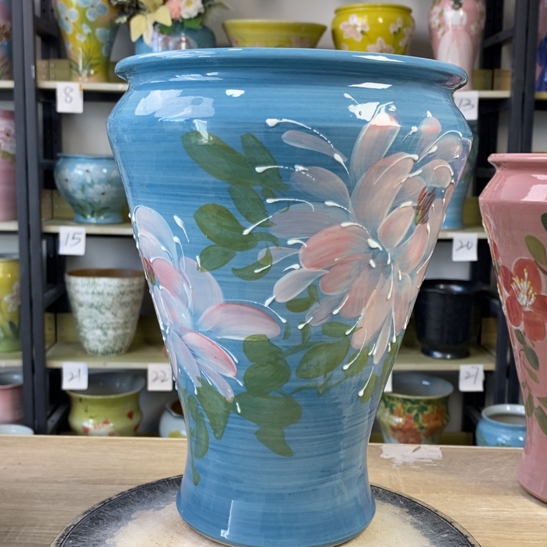 景德镇手工手绘陶瓷花盆