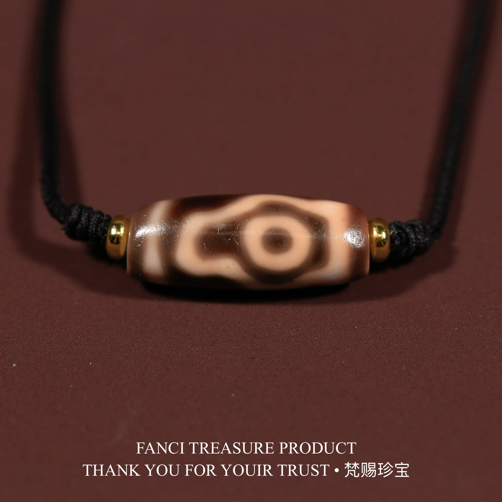 梵赐珍宝·【小卢爆砂嫩色系列】手工台珠圣湖一眼27x11mm天珠吊坠