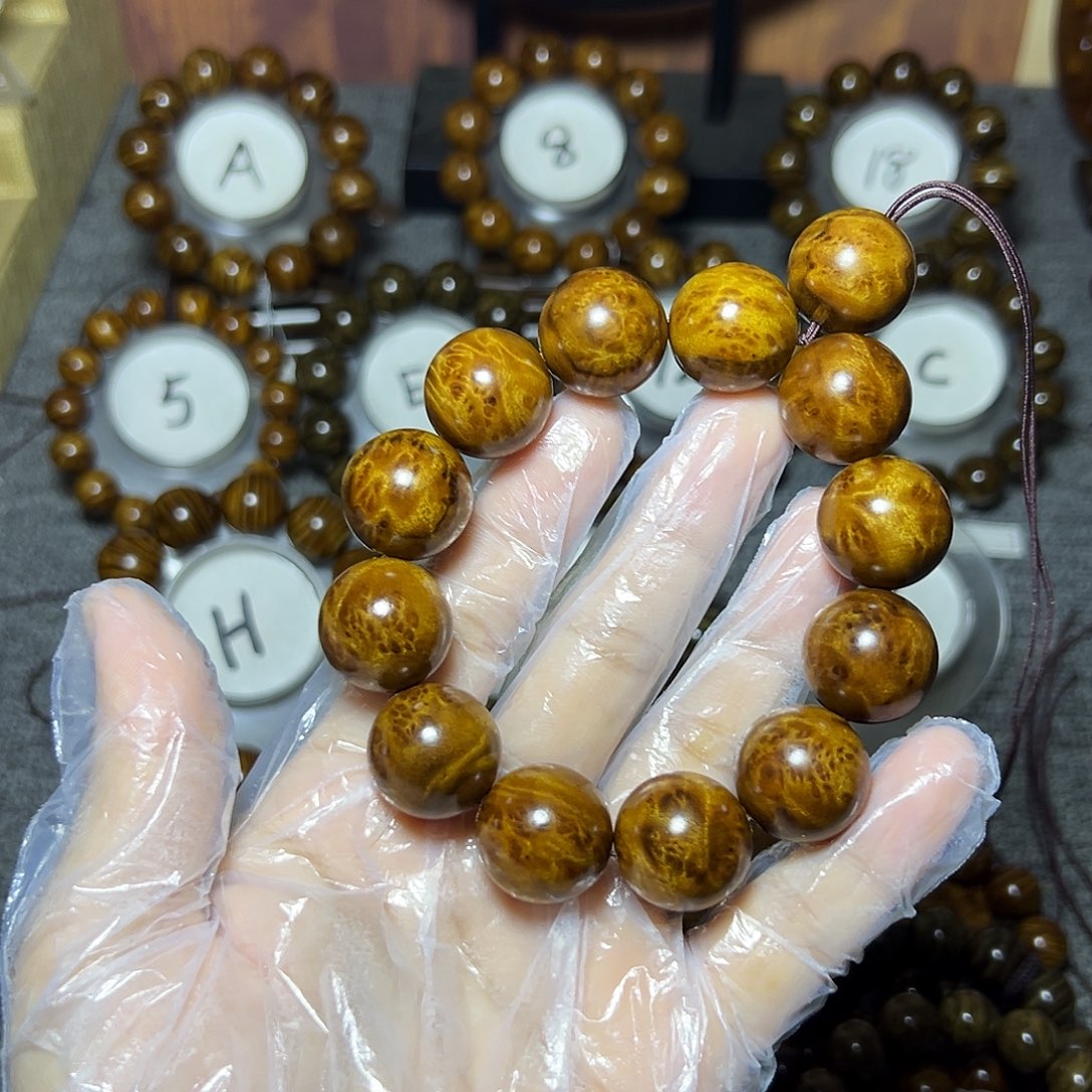 飒***平金丝楠手串/手链金丝楠木小叶桢楠2.0瘤巴