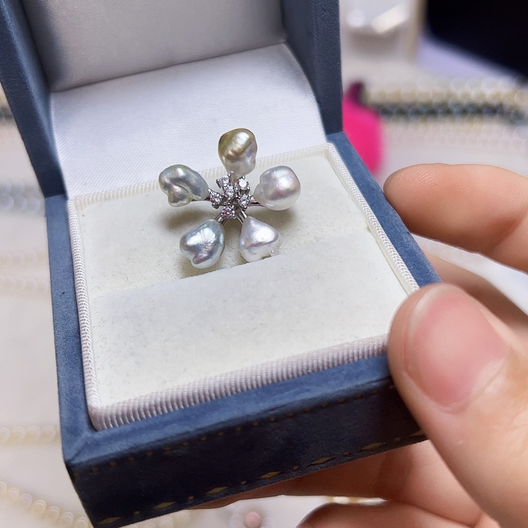 海水珍珠颈饰银S925镶嵌肉*子