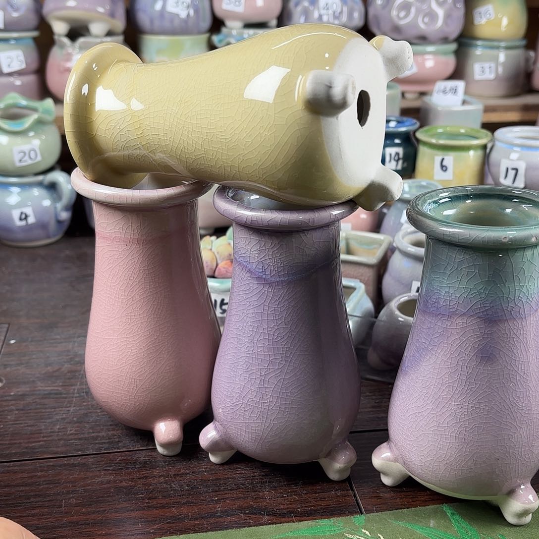 红陶量货/口7高14深浅搭配发2