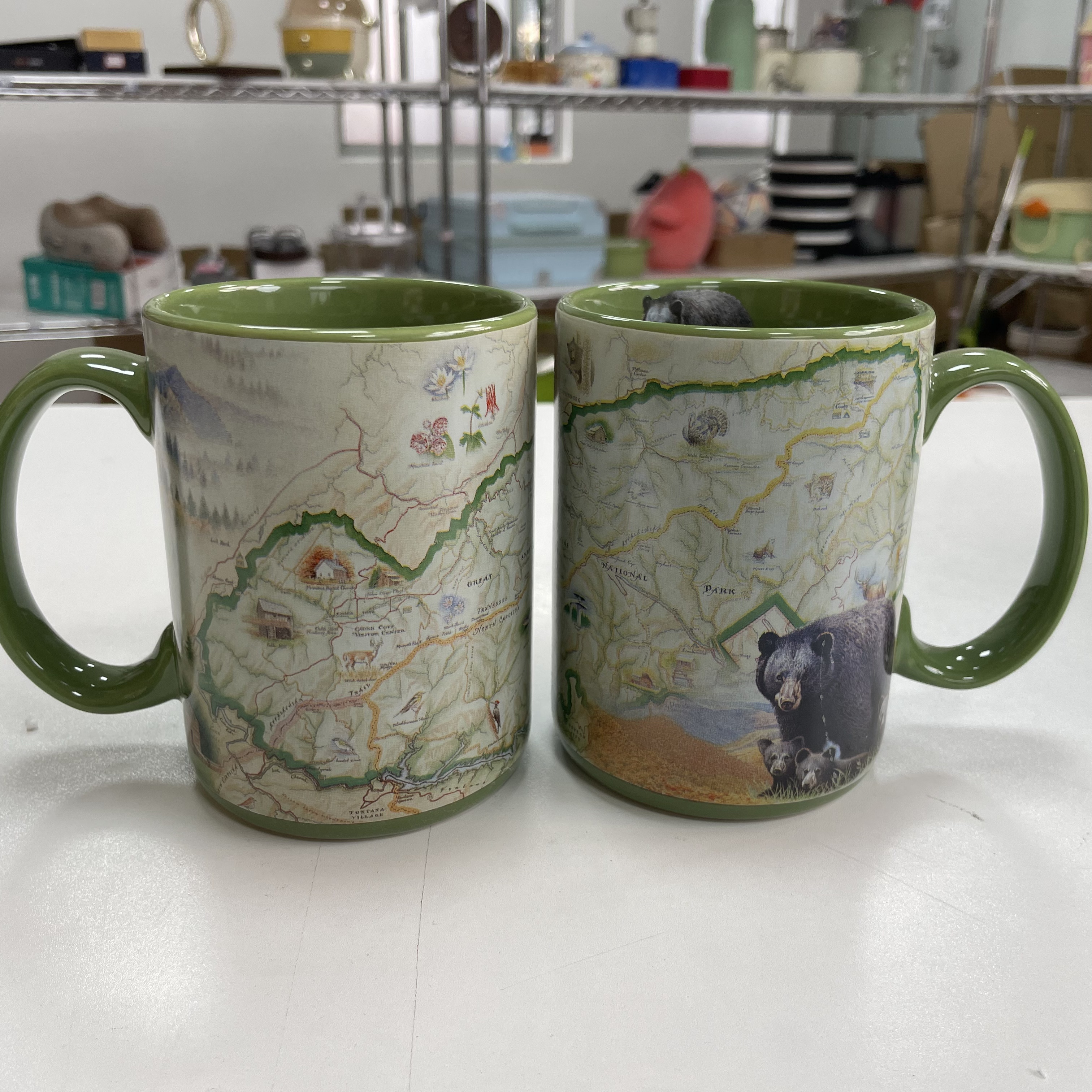 【2个装】学生手柄款马克杯咖啡杯青瓷简约风青釉主人杯品茗杯