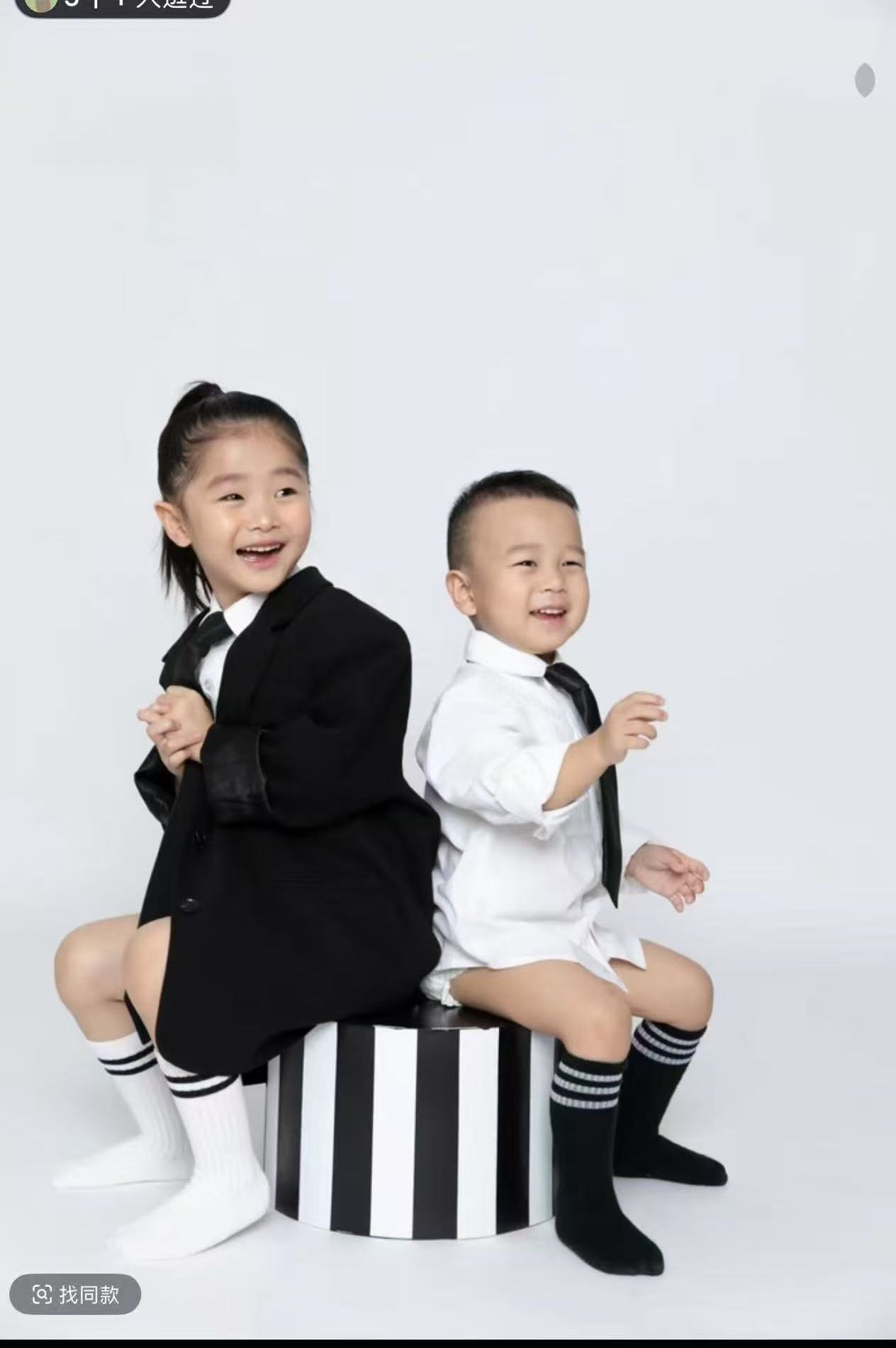 崽仔婴童店爬服小马条纹打底衫