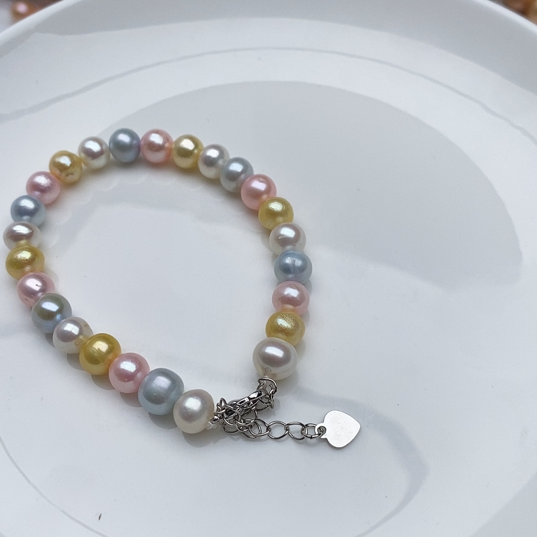 银S925镶嵌颈饰淡水珍珠