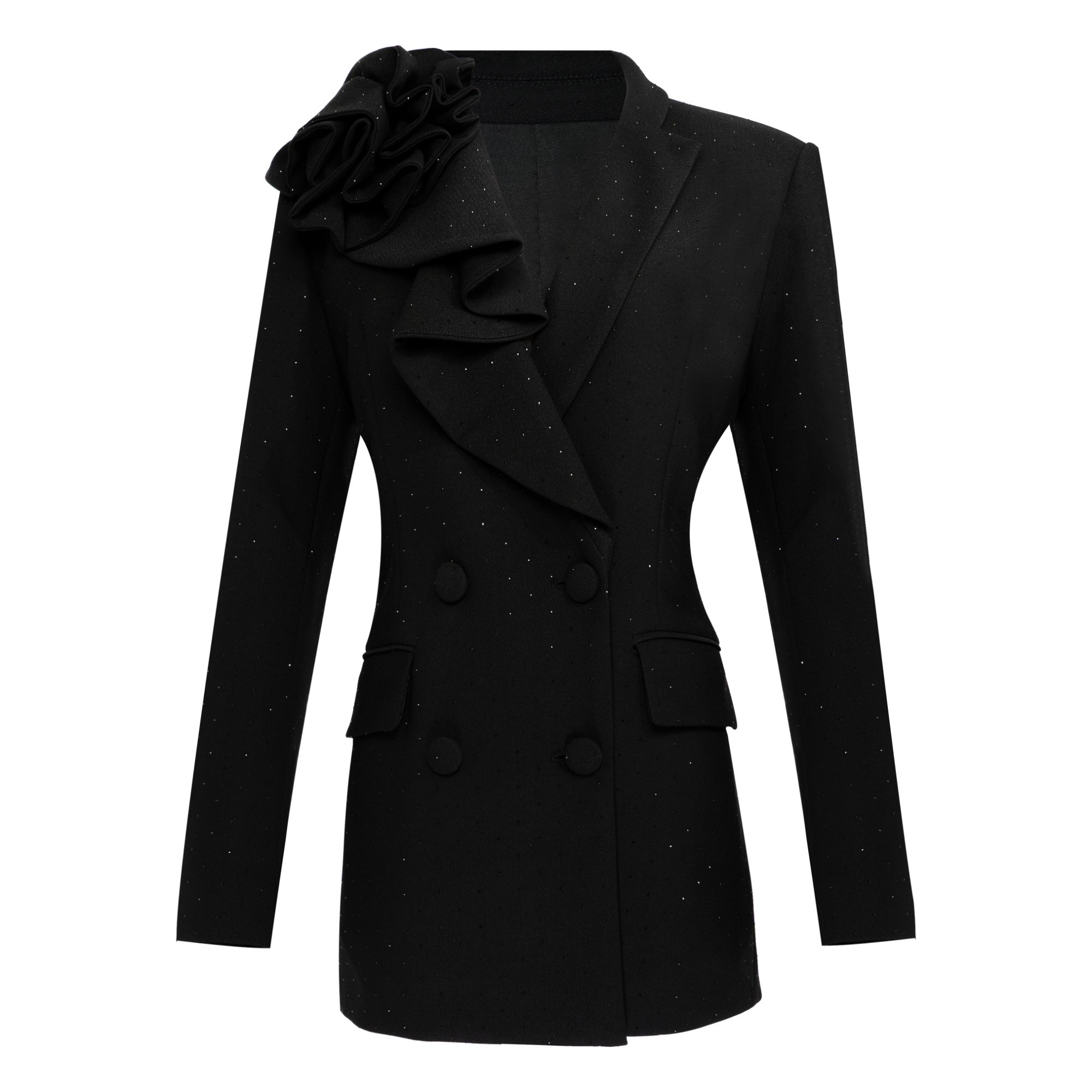 轻奢重工钉珠上衣花朵西装外套118-TOML24050801