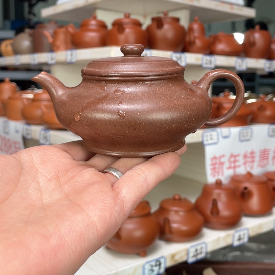 紫砂茶壶紫泥全手工180毫升