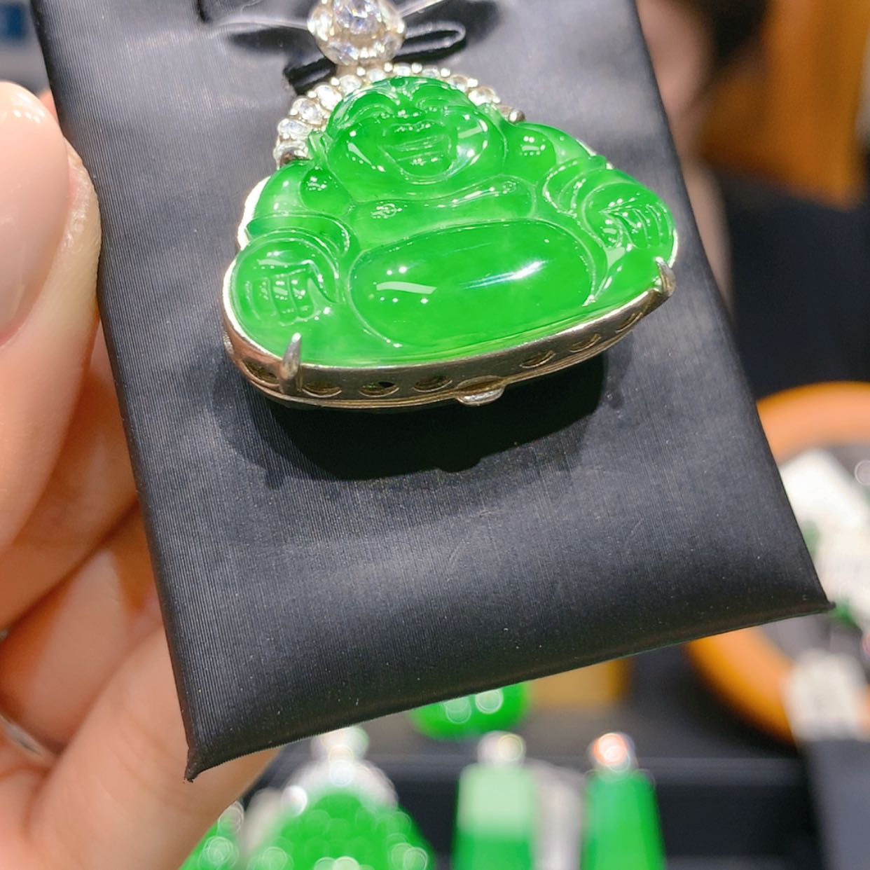 【闪购商品】颈饰银S925镶嵌翡翠3柒姐