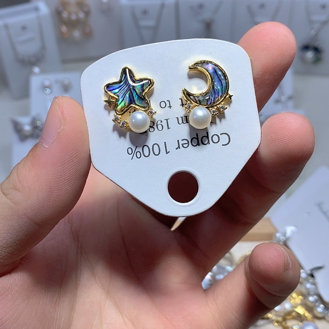 耳饰淡水珍珠银S925镶嵌