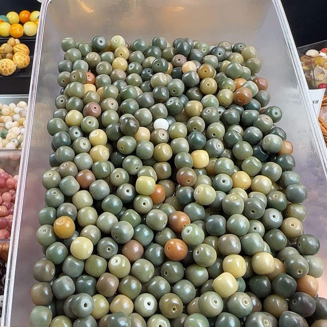 菩提根/象牙果手串微瑕卡11青梅桶700颗