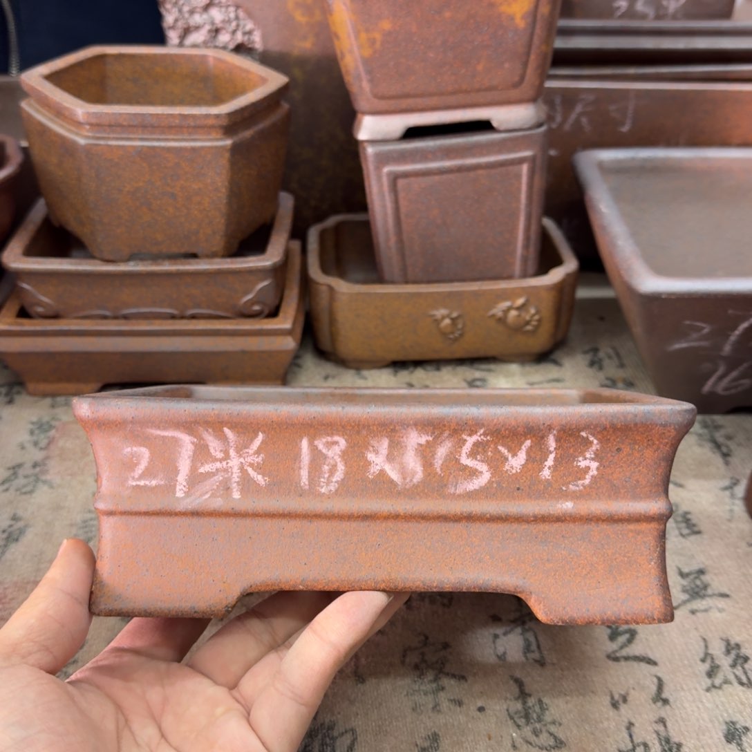 紫砂花盆82号宜兴紫砂正品18x13x5.5