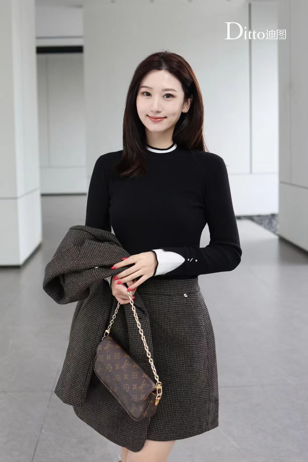 Ditto/迪图DWDW676百搭修身半高领打底羊毛衫