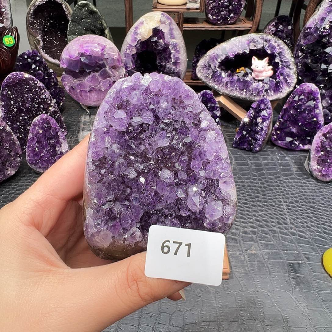 紫晶珠宝半成品未镶嵌