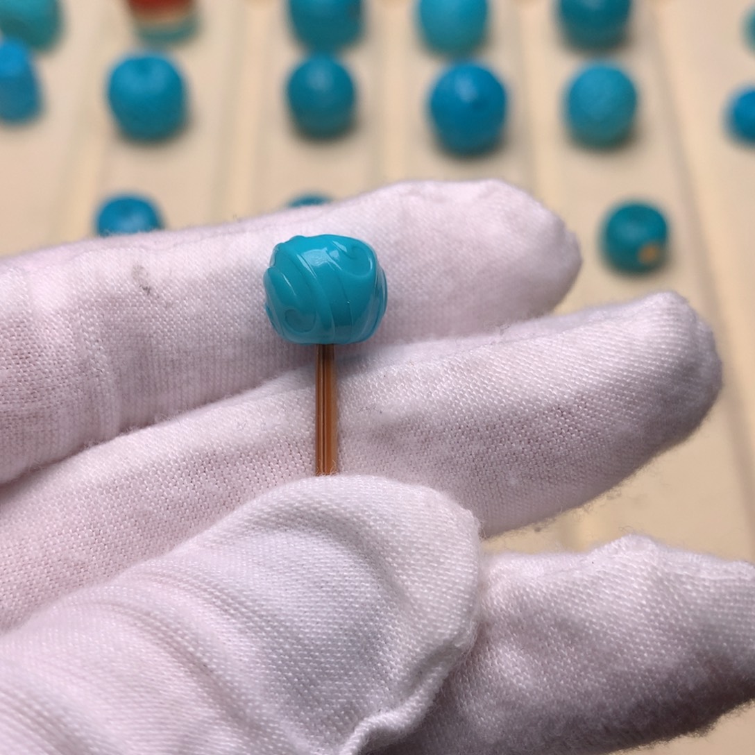 绿松石未镶嵌绿松石博古9.8