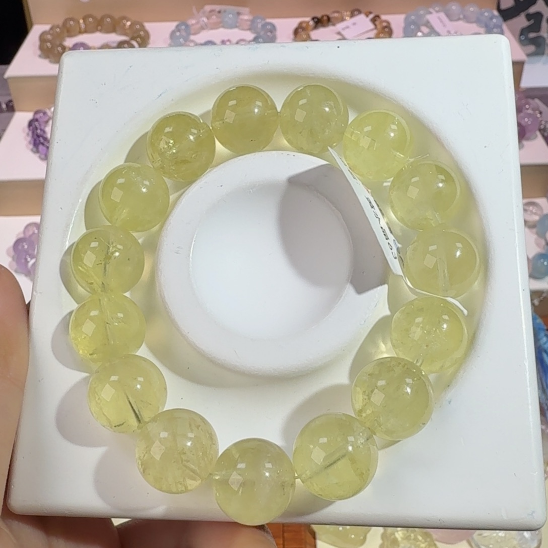 水晶手串未镶嵌柠檬黄