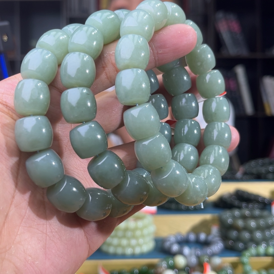 手串未镶嵌和田玉纯天然和田玉新疆且末料卡14多样性发其一