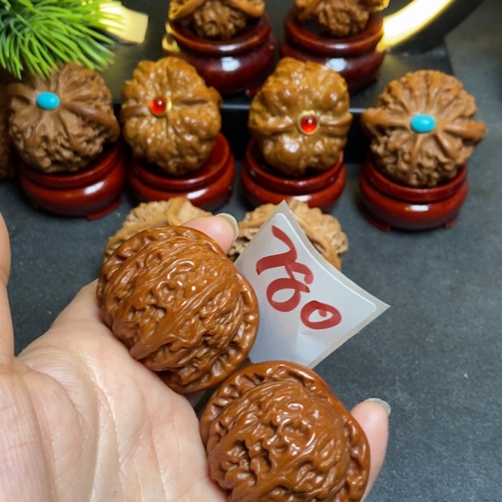 文玩核桃把件39白狮子780