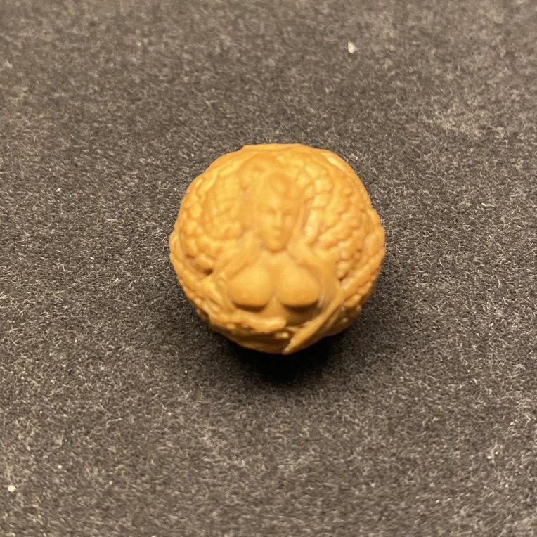 猴头核桃单颗配饰灵蛇女机雕手修聚宝盆料子油性好上色快