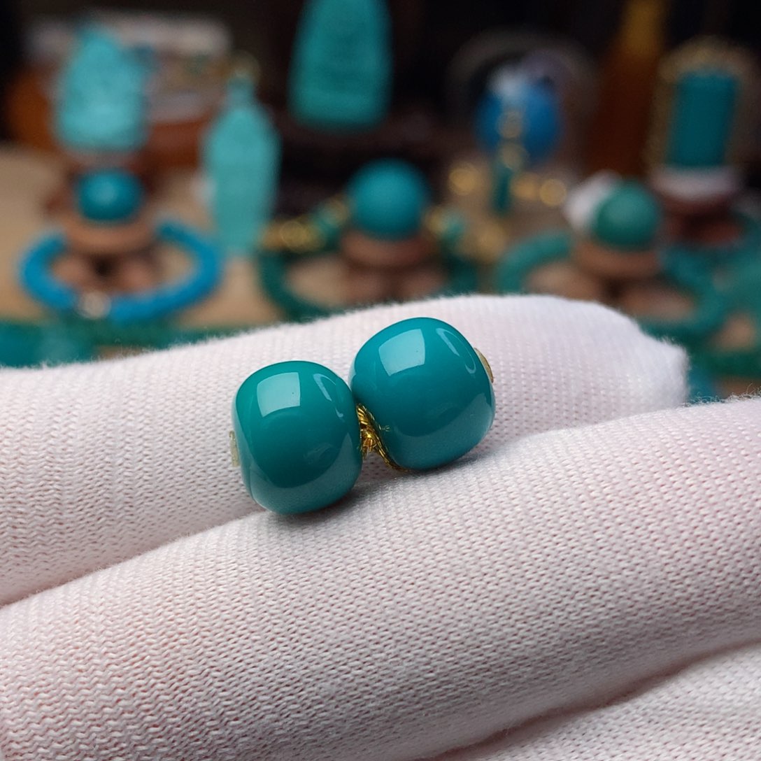 绿松石珠宝奇石未镶嵌10.5m m