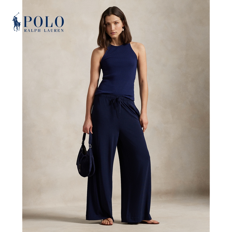 【大秀同款】Ralph Lauren/拉夫劳伦女装 25年春季平纹针织阔腿裤