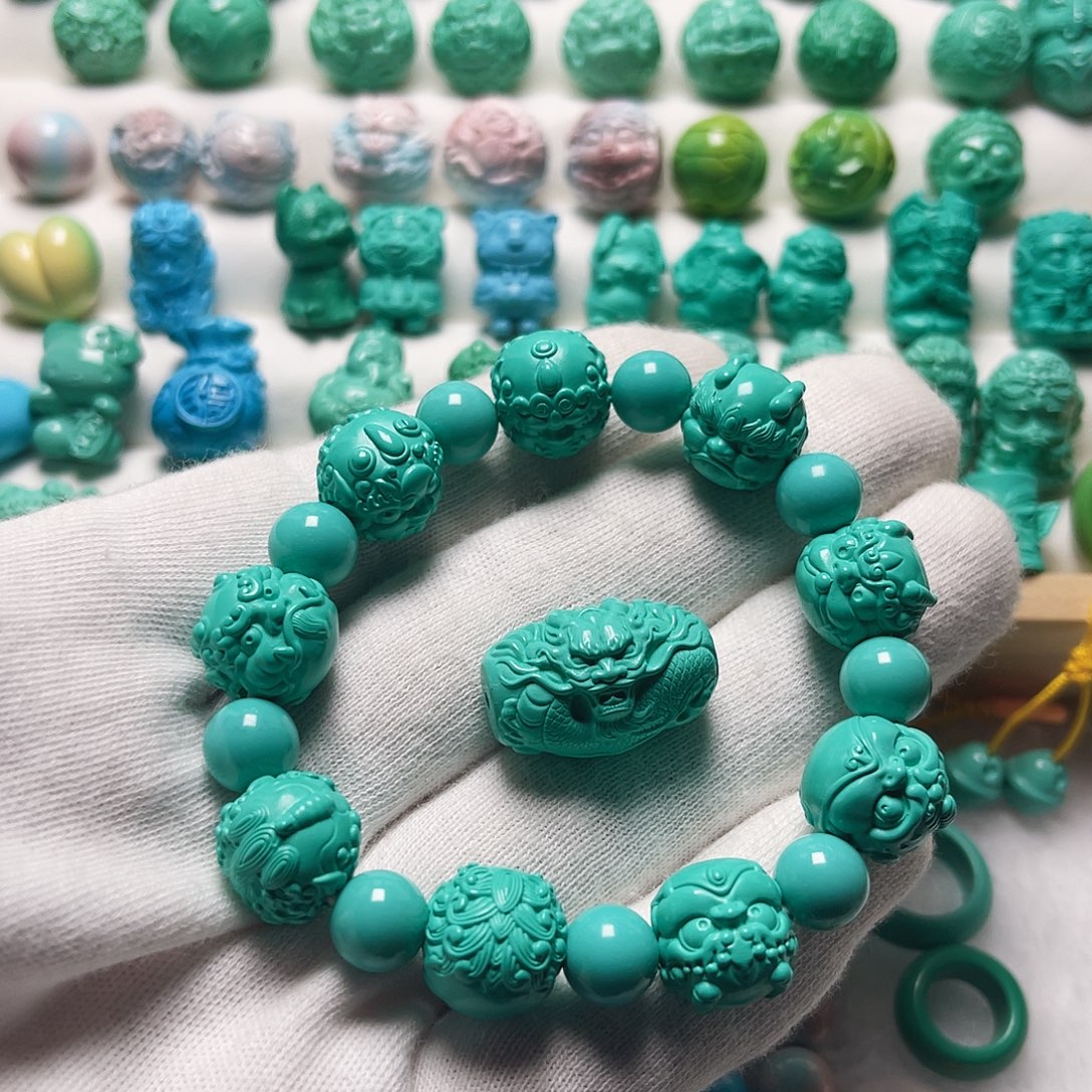 浮***风手工雕刻配珠龙九子➕龙桶珠手串