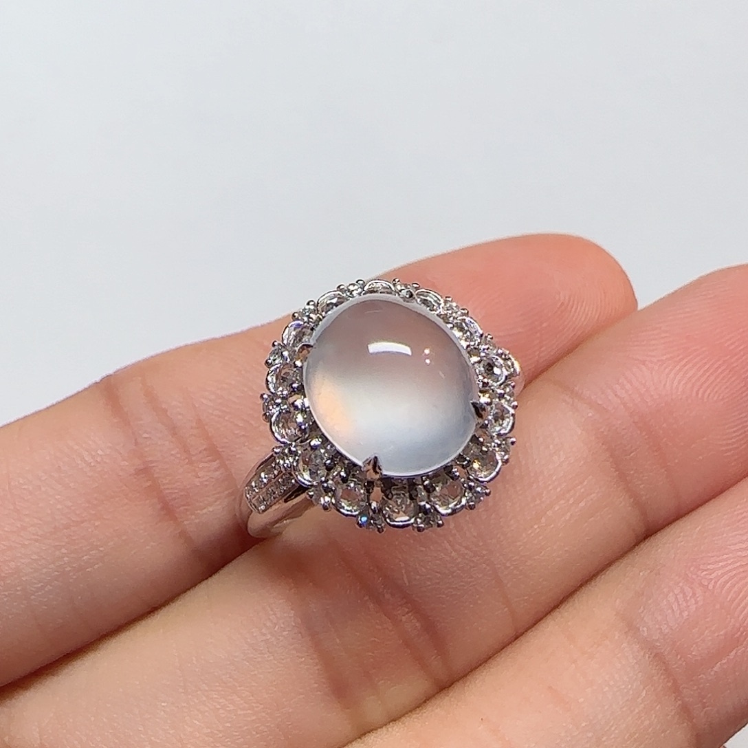 语***儿翡翠戒指18K金镶嵌戒指