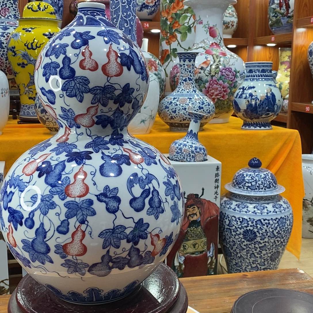 摆件?景德镇陶瓷青花葫芦