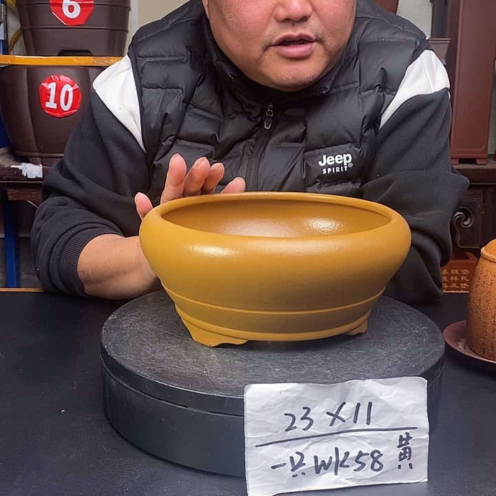 紫砂花盆货号一只WK58