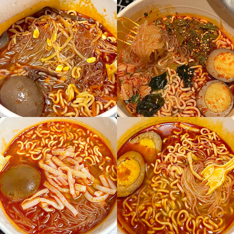 【买8桶发8桶】酸辣粉面火锅粉面混合泡面桶装免煮冲泡夜宵速食整箱