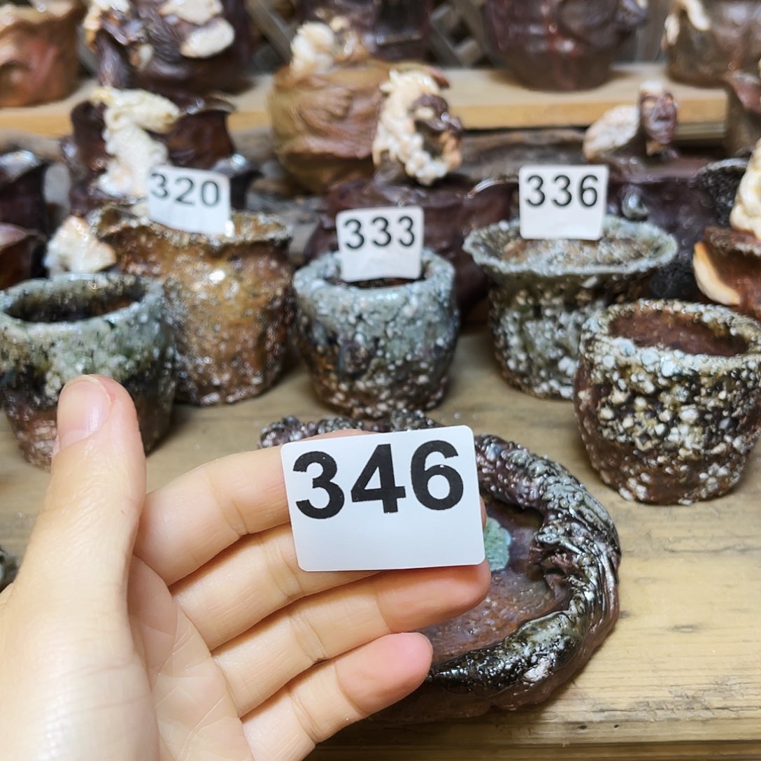 杯阿*柴烧粗陶手捏壶承