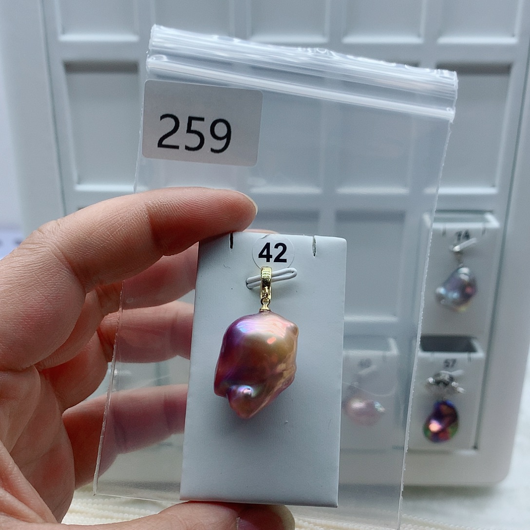 合金淡水珍珠吊坠(不含链)