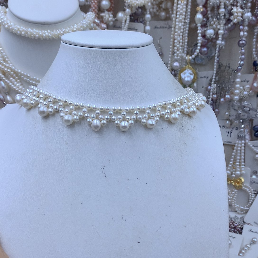 *****淡水珍珠银S925镶嵌项链耳饰