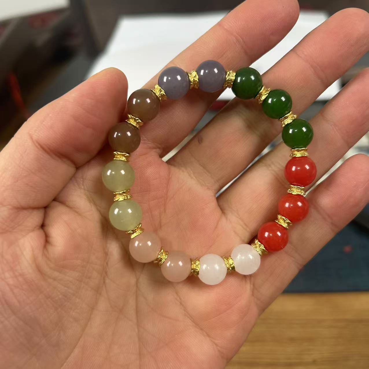 精工设计多宝配高端配饰圆珠设计手链