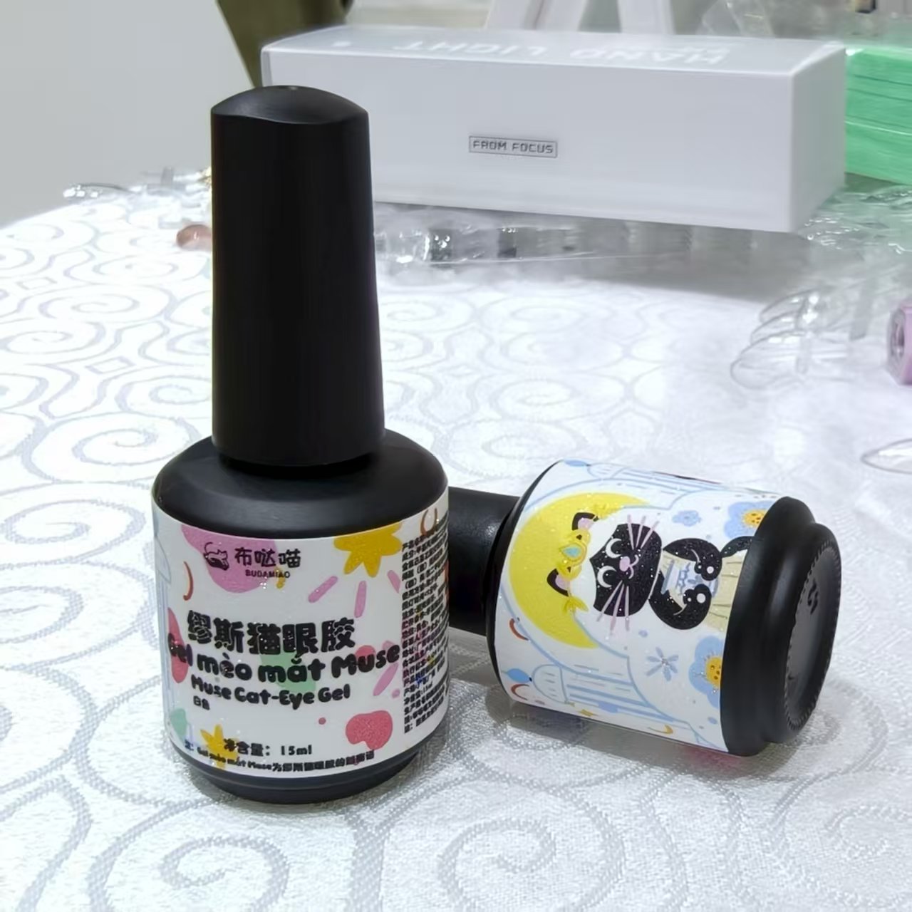 【马哥美博会专属】缪斯猫眼银色爆闪猫眼美甲店玻璃珠猫眼光疗胶