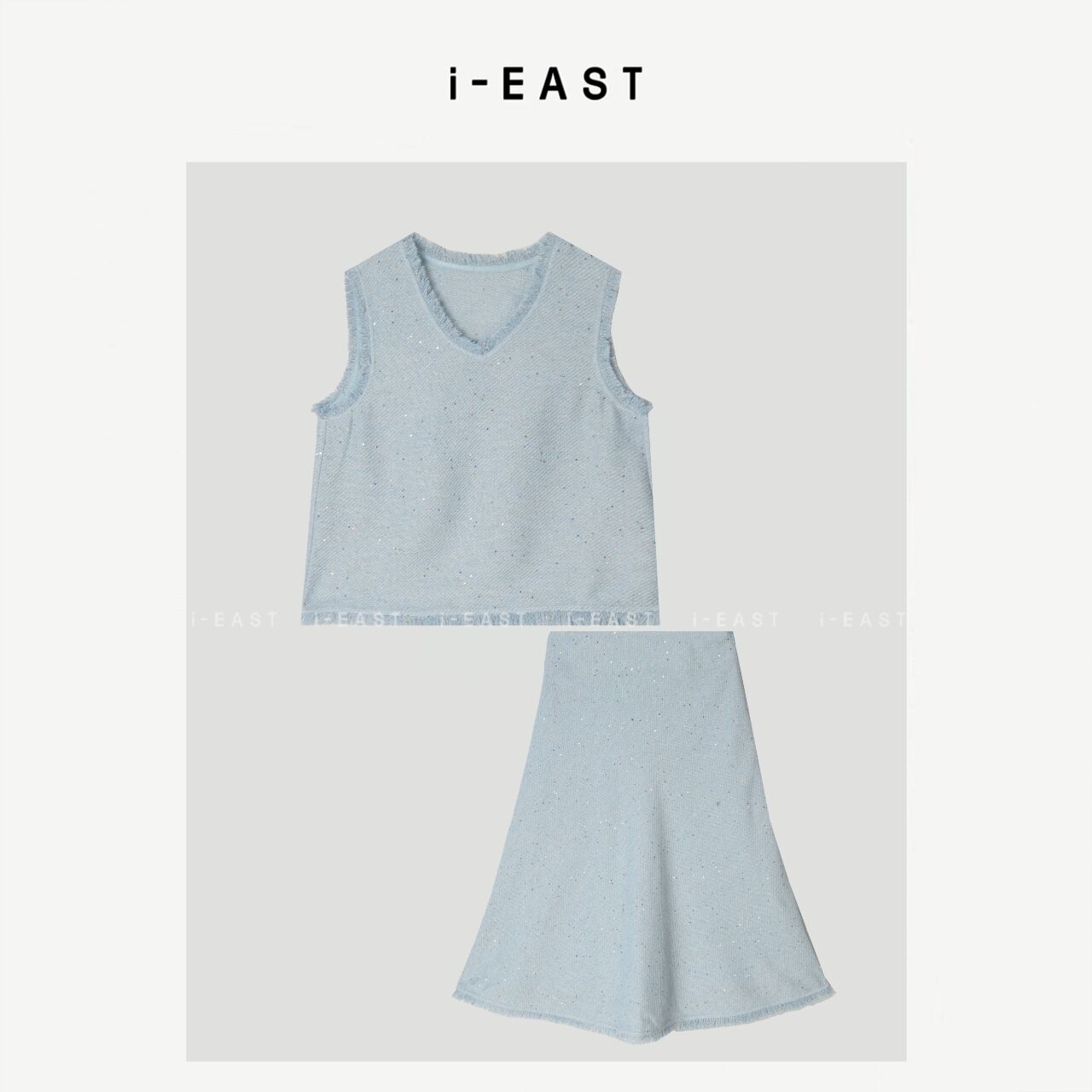 i-EAST QQ 海洋之恋~时尚百搭女士轻奢气质套装-5X TZ78581