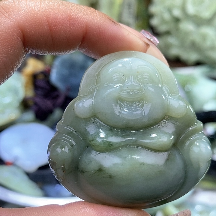 岫玉岫玉老油翠未镶嵌