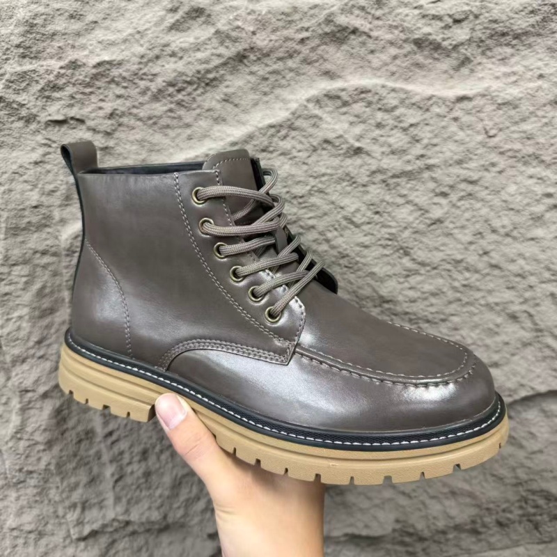 HX896撤柜加绒冬季高帮保暖防滑耐磨休闲皮鞋