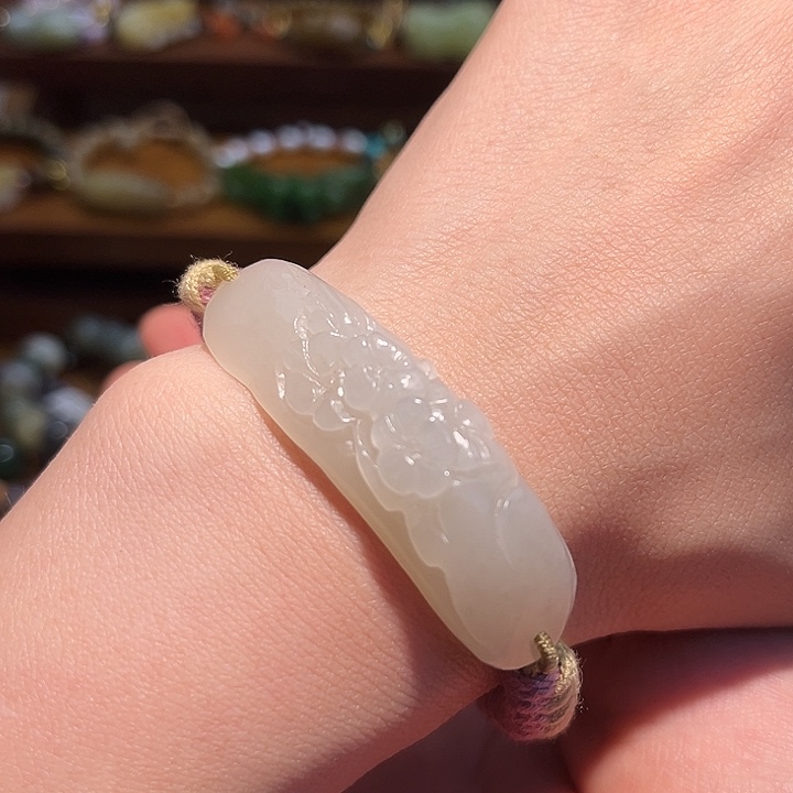 和田玉未镶嵌手链